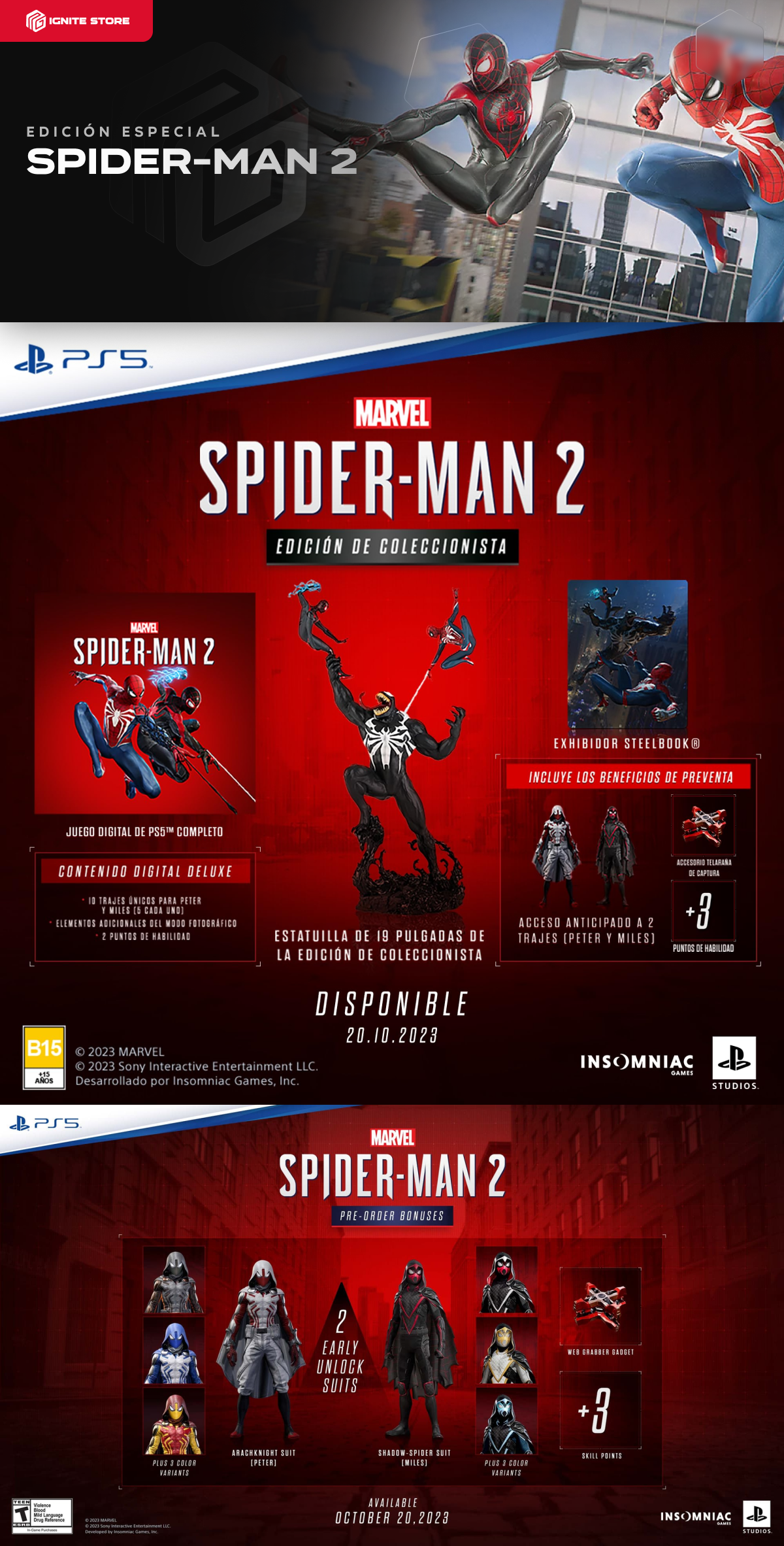 Juego Marvel Spider-Man 2 Edición Coleccionista - Playstation 5