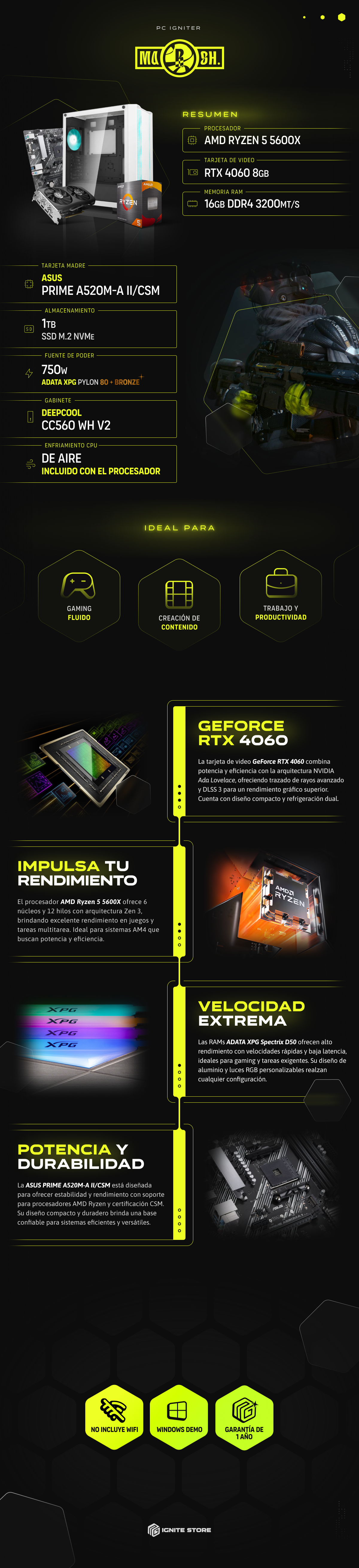 PC Igniter Marsh | R5 5600X | RTX 4060 8GB