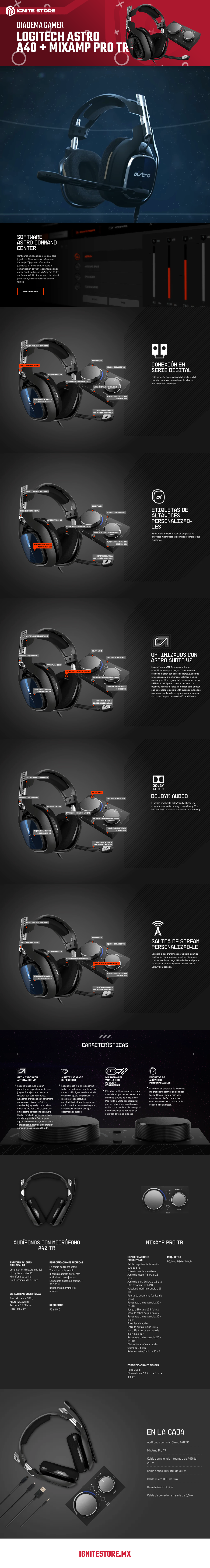 DIADEMA ASTRO A40 + MIXAMP PRO DOLBY ATMOS X ONE|X SERIES|PC / 939-001789