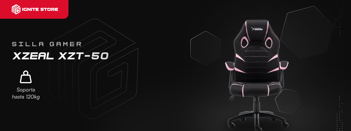 Silla Gamer Xzeal Starter | XZT-50 | Rosa | 120Kg | XSST050P