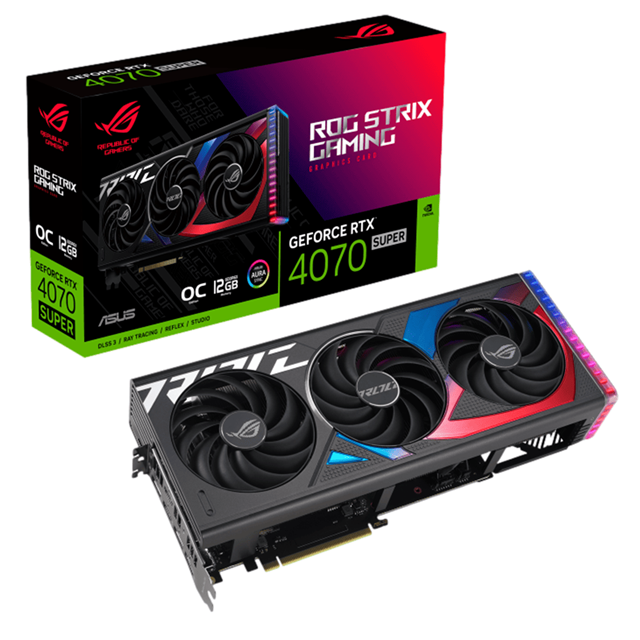 TARJETA DE VIDEO ROG STRIX RTX 4070 SUPER 12GB OC ROG-STRIX-RTX4070S-012G-GAMING