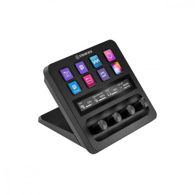 Controlador de Streaming Elgato Stream Deck + | 8 Teclas LCD Personalizables | 4 Perillas | Pantalla Táctil LCD | USB-C | Windows / Mac | Negro | 10GBD9901