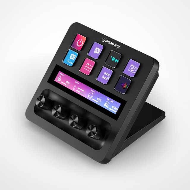 Controlador de Streaming Elgato Stream Deck + | 8 Teclas LCD Personalizables | 4 Perillas | Pantalla Táctil LCD | USB-C | Windows / Mac | Negro | 10GBD9901