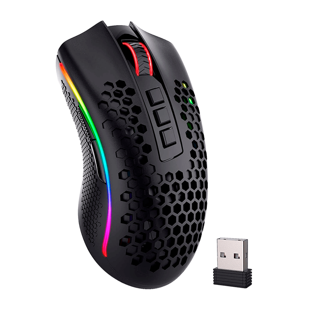 MOUSE INALAMBRICO REDRAGON STORM PRO NEGRO 16,000 DPI - M808-KS