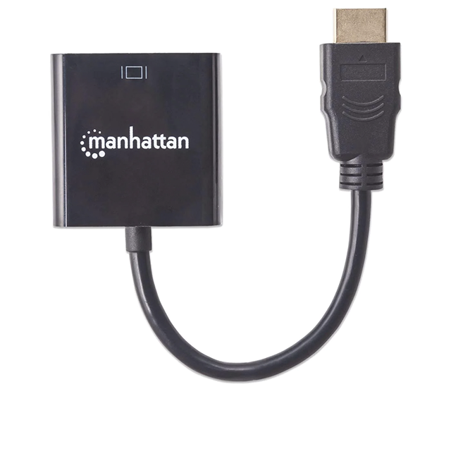CONVERTIDOR MANHATTAN VIDEO HDMI A SVGA NEGRO BOLSA 151467