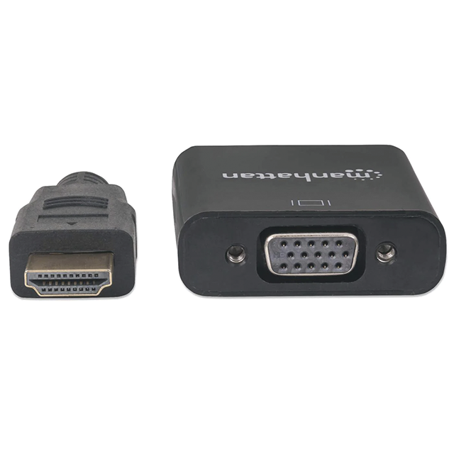CONVERTIDOR MANHATTAN VIDEO HDMI A SVGA NEGRO BOLSA 151467