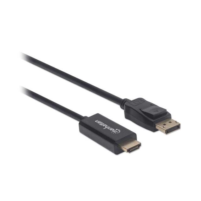 Manhattan Cable DisplayPort 1.1 Macho a HDMI Macho | 1080p | 1.8 Metros | Negro | 152679