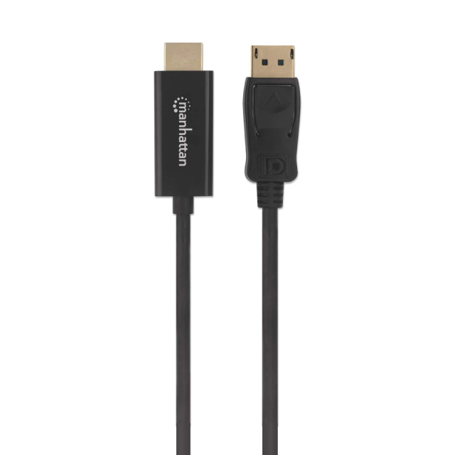 Manhattan Cable DisplayPort 1.1 Macho a HDMI Macho | 1080p | 1.8 Metros | Negro | 152679