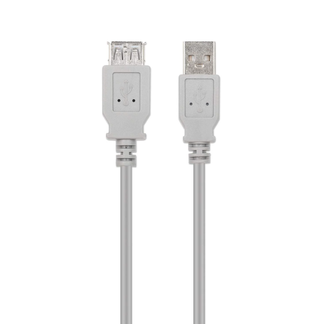 Cable Manhattan USB-A (Macho) - USB-A (Hembra) | 1.8 metros | Color Gris | 165211
