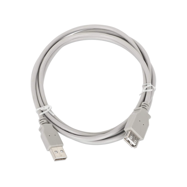 Cable Manhattan USB-A (Macho) - USB-A (Hembra) | 1.8 metros | Color Gris | 165211