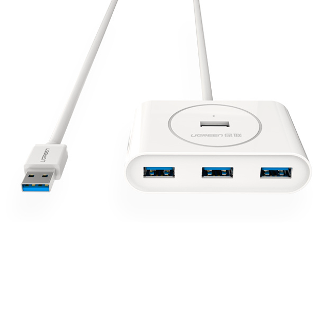 HUB USB UGREEN USB 3.0 4 PORTS WHITE 1M - 20283