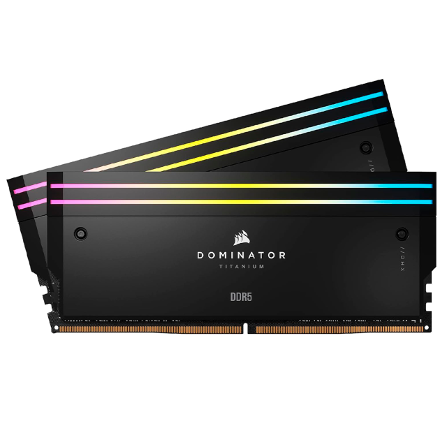 Memoria RAM Corsair Dominator Titanium | 64GB (2×32GB) | DDR5 | 6400MHz | CL32 | XMP | Negro | CMP64GX5M2B6400C32