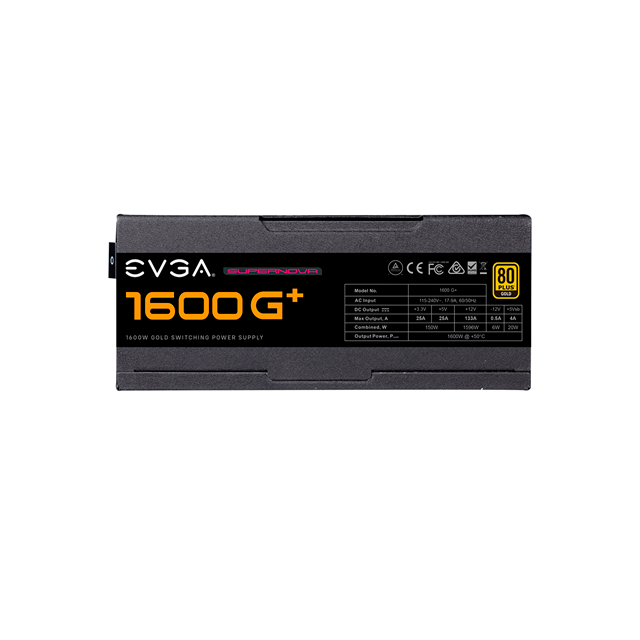 FUENTE DE PODER EVGA SUPERNOVA 1600 G+ 1600W 80+ GOLD MODULAR / 220-GP-1600-X1