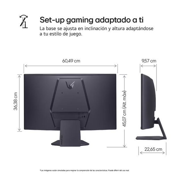 Monitor Curvo LG UltraGear | 27" | QHD | 2560 x 1440 (VA) | 180 Hz | 1 ms (GtG) | FreeSync | 27GS60QC-B