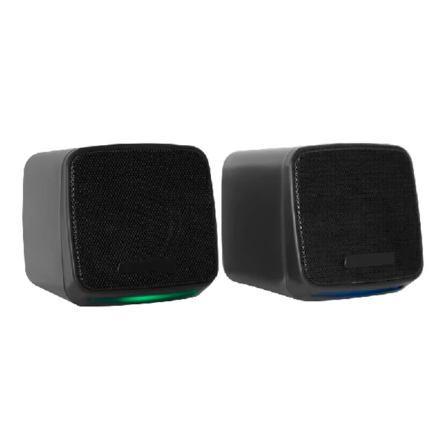 Bocinas Alámbrica Acteck Elant Cube | 3W RMS | Conector 3.5mm | Color Negro | AC-935265
