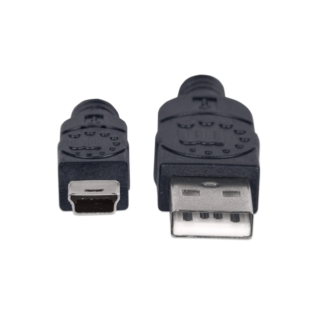 Cable Manhattan USB A (Macho) - USB Mini (Macho) | 1.8 metros | 480 Mbps | Color Negro | 333375
