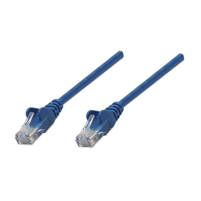 Cable de Red Intellinet | 1 m | Cat6 | U/UTP | RJ45 Macho / RJ45 Macho| Azul | 342575