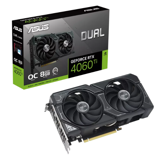 TARJETA DE VIDEO ASUS DUAL RTX 4060 Ti 8GB OC  / DUAL-RTX4060TI-O8G