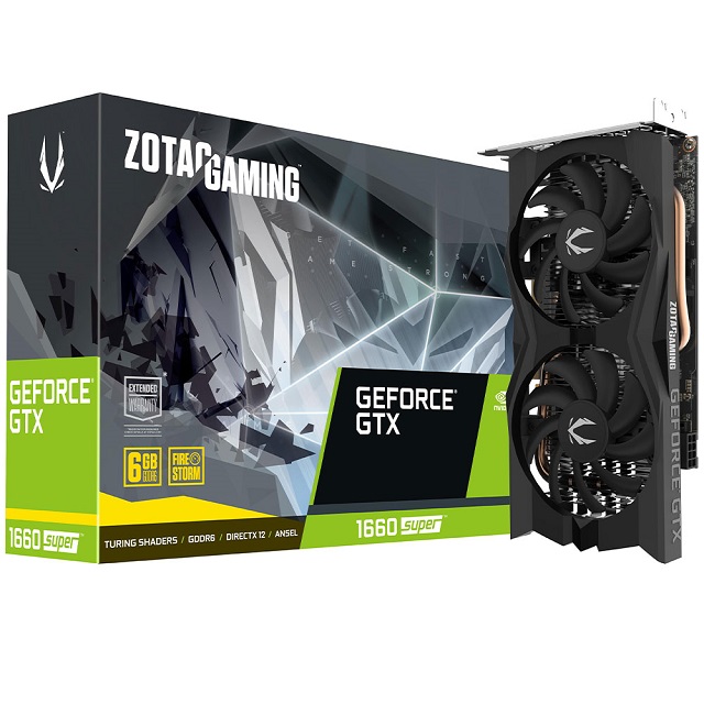 TARJETA DE VIDEO ZOTAC GEFORCE GTX 1660 SUPER 6GB GDDR6 - HDMI - DP ZT-T16620J-10M