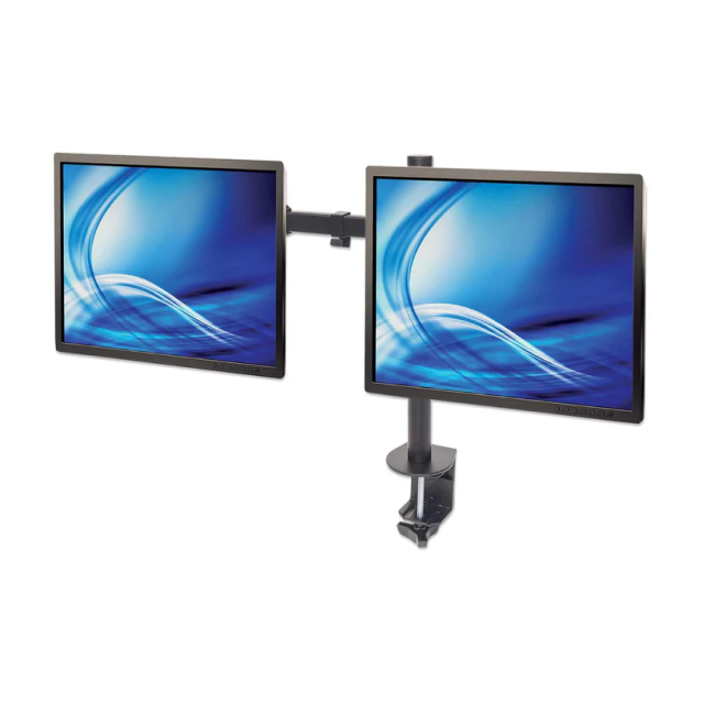 Soporte Articulado para 2 Monitores Manhattan | Monitores de 13” a 32” | Hasta 8 KG por Brazo | Compatible con VESA | Color Negro | 461528