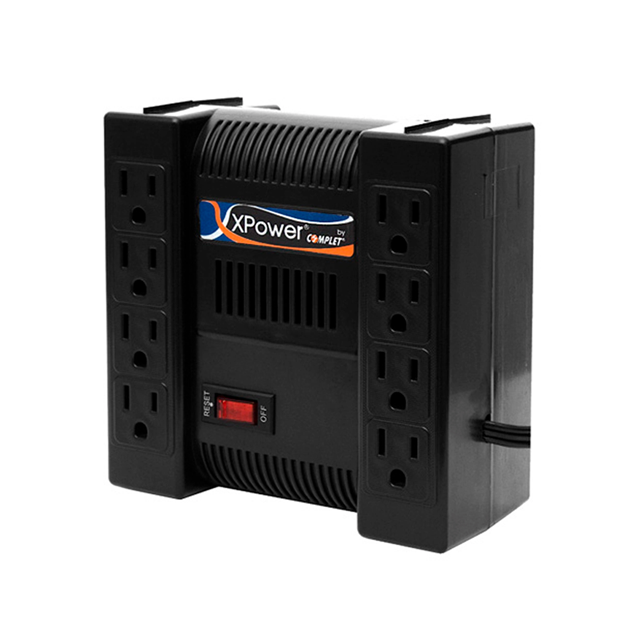 REGULADOR DE VOLTAJE COMPLET XPOWER 1300 1300VA/650W 8 CONTACTOS / ERV-9-001