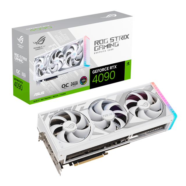 Tarjeta de video ASUS ROG Strix RTX 4090 White OC | 24GB | ROG-STRIX-RTX4090-O24G-WHITE