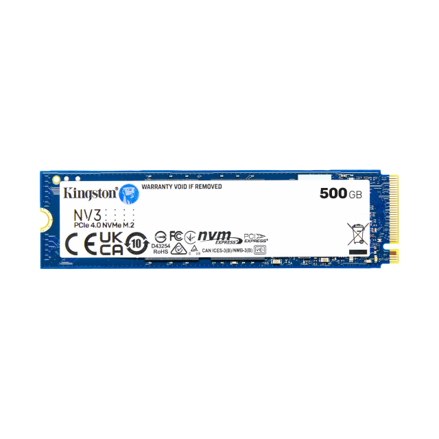 Unidad SSD Kingston SNV3S | 500GB | NVMe PCIe4 | M.2 | 5,000MB/s Lectura | 3,000MB/s Escritura | SNV3S/500G