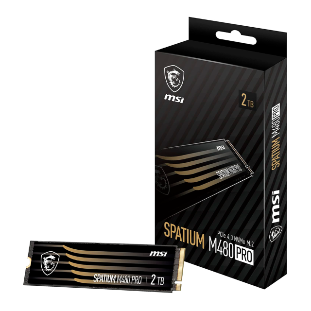 Unidad de Estado Sólido MSI SPATIUM M480 PRO NVMe │ 2TB │ PCI Express 4.0 │ M.2 │ SPATIUM M480 PRO