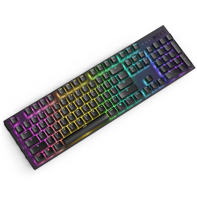 TECLADO MECANICO NZXT FUNCTION 2 NEGRO RGB  HOT SWAP SWITCH RED OPTICO REPOSA MUÑECAS (INGLES) / KB-001NB-US