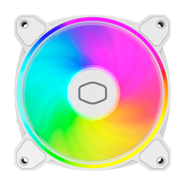 Ventilador Cooler Master MasterFan MF120 Halo² │ ARGB Gen 2 LED Rings │ 120mm │ 1600rpm Dynamic PWM │ Liquid and Air Cooler │ Blanco │ MFL-B2DW-21NP2-R2