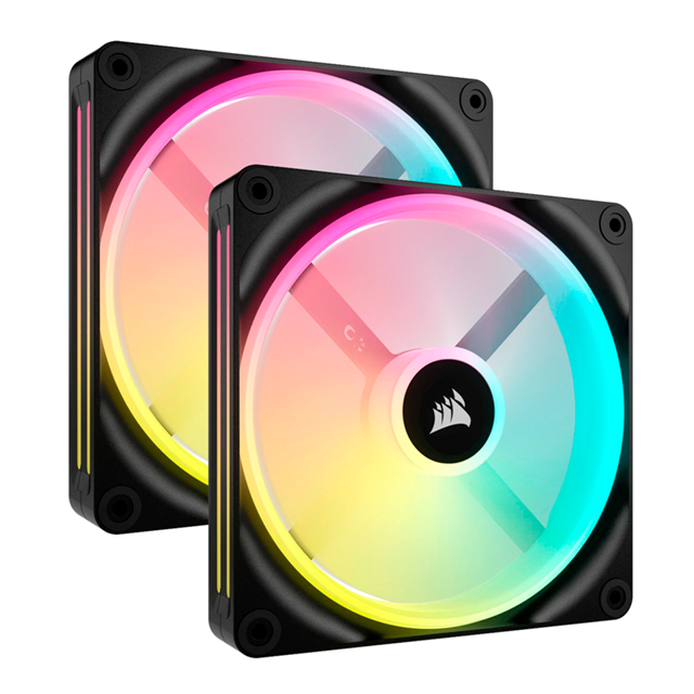 KIT DE 2 VENTILADORES CORSAIR iCUE LINK QX140 RGB | 140mm | NEGRO | CO-9051004-WW