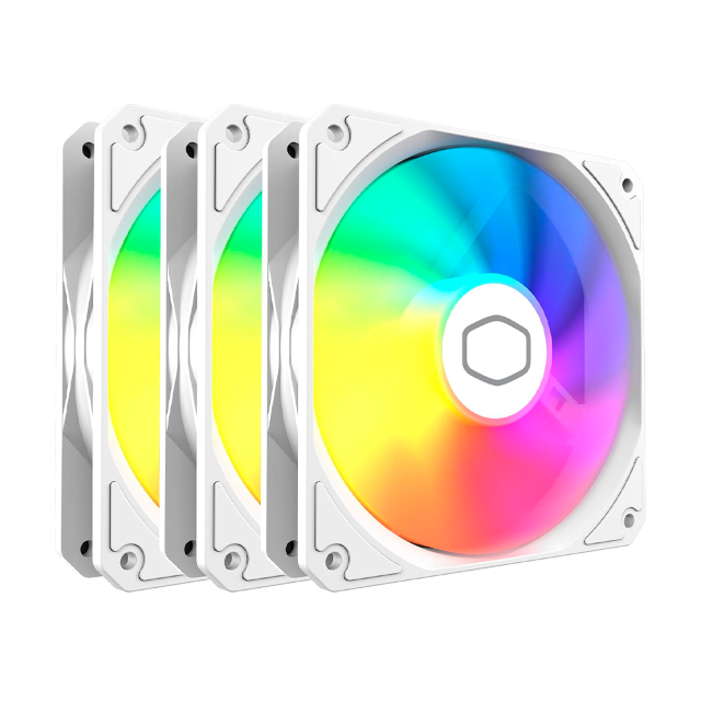 Kit de Ventiladores Cooler Master MF120 Lite  │ 3×120 mm │ ARGB │ PWM Dinámico hasta 1,750 RPM │Blanco│ MFW-B2DW-173PA-R1