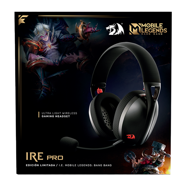 DIADEMA INALAMBRICA REDRAGON IRE PRO EDICION MOBILE LEGENDS 7.1  NEGRO USB / H848MLB