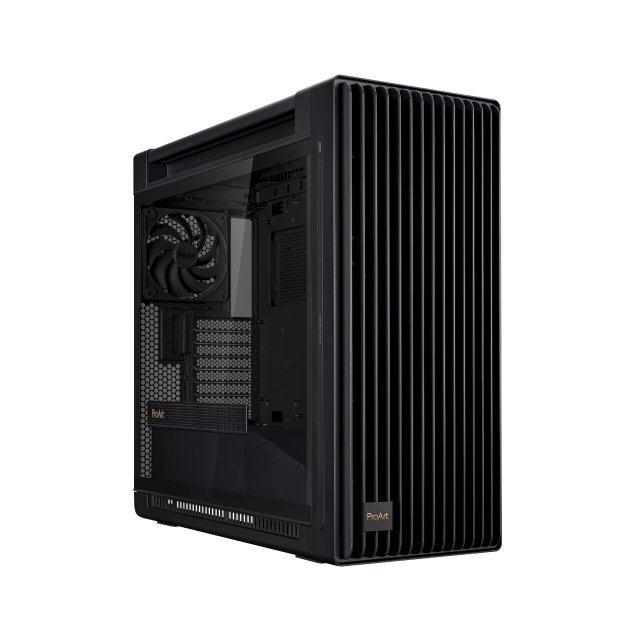 Gabinete ASUS ProArt PA602 | Torre Completa | E-ATX / ATX / Micro-ATX / Mini-ITX / DTX / Mini-DTX | USB 2.0 / USB 3.2 | 3 Ventiladores Pre-Instalados | Cristal Templado | Negro | PA602