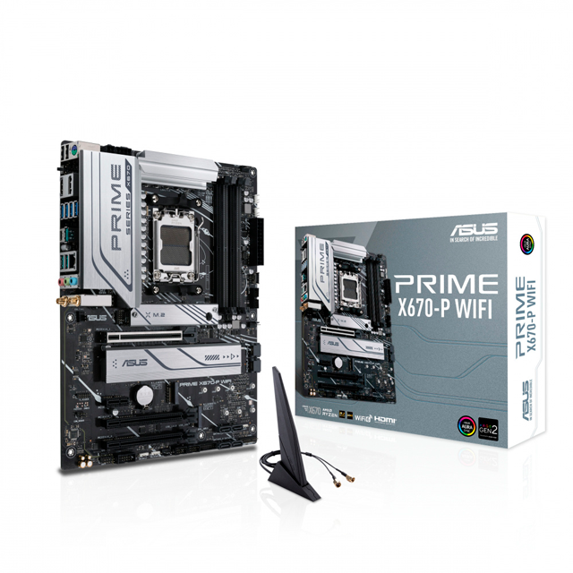 Tarjeta madre ASUS Prime X670-P WiFi | ATX | AM5 | DDR5 | WiFi + Bluetooth | Prime X670-P WiFi