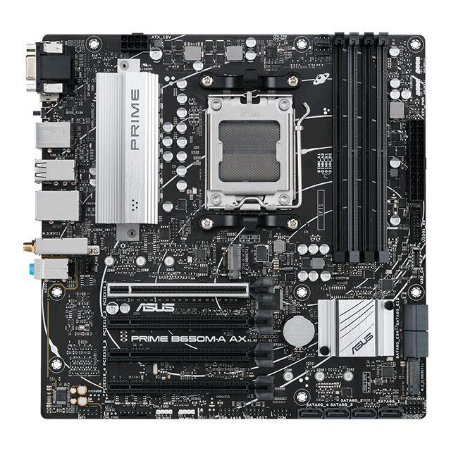 TARJETA MADRE ASUS PRIME B650M-A AX DDR5 MATX AM5 - WIFI 6 BT V5.2 - 90MB1C10-M0EAY0