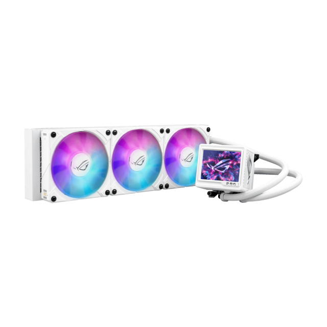 Enfriamiento Líquido ASUS ROG Ryujin III 360 ARGB Extreme White Edition | 3x120mm | 0 - 2800 RPM | AM5/AM4 | LGA 1851 / 1700 | Display LCD Personalizable | Color Blanco | 90RC0132- M0AAY0