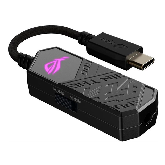 ADAPTADOR ROG CLAVIS USB-USB C A 3.5mm CANCELACION DE RUIDO IA Hi-Fi / ROG CLAVIS