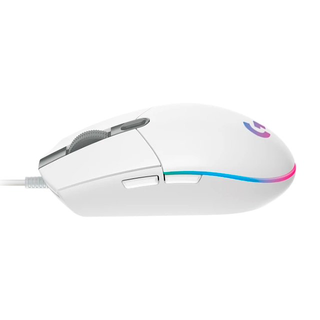 MOUSE LOGITECH G203 WHITE LIGHTSYNC SENSOR OPTICO 8000 DPI 910-005794