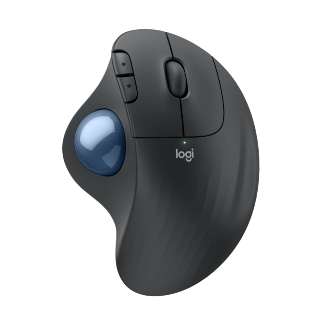Mouse Inalámbrico Logitech ERGO M575S | 400 a 2000 DPI | Sensor Óptico | Conexión Bluetooth / Receptor USB | 3 Botones Programables | Incluye 1 Batería AA | Diseño Ergonómico con Trackball | Color Grafito | 910-007031
