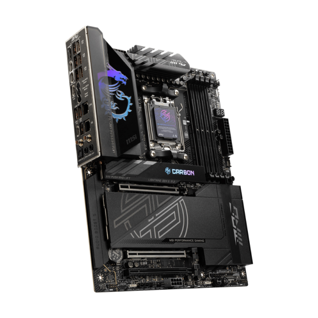 Tarjeta Madre MSI MPG X870E CARBON WIFI | ATX | AMD X870E | AM5 | DDR5 (Hasta 256GB) | Wi-Fi 7 | Bluetooth 5.4 | 911-7E49-005