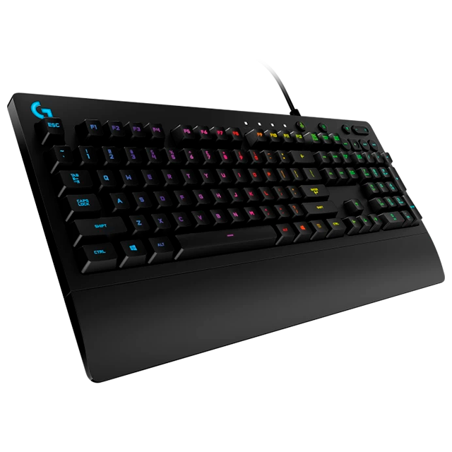 Teclado Alámbrico de Membrana Logitech G213 Prodigy | Full Size | USB 2.0 | RGB | Inglés | Color Negro | 920-008084