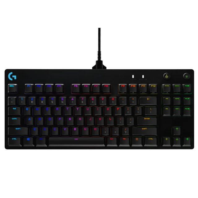 Teclado Gamer Mecánico Logitech G PRO - Switch Clicky - Inglés - 920-009388