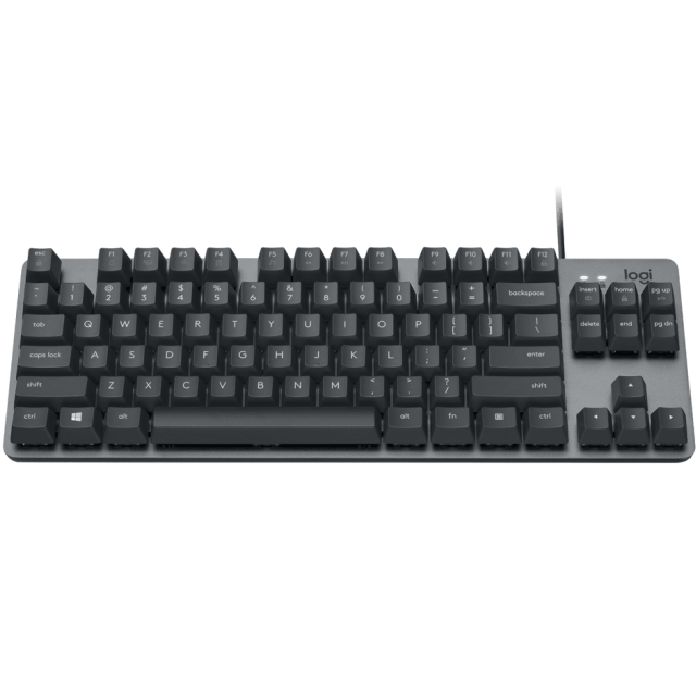 Teclado Logitech K835 - Mecánico - Switch Azul - TKL - Alámbrico - Gris - 920-010085