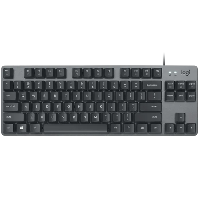 Teclado Logitech K835 - Mecánico - Switch Azul - TKL - Alámbrico - Gris - 920-010085