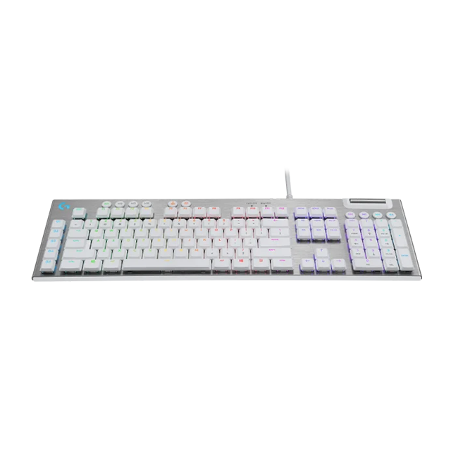 TECLADO MECANICO LOGITECH G815 GL TACTILE BLANCO RGB LIGHTSYNC PERFIL BAJO SWITCH BROWN (INGLES) / 920-011354