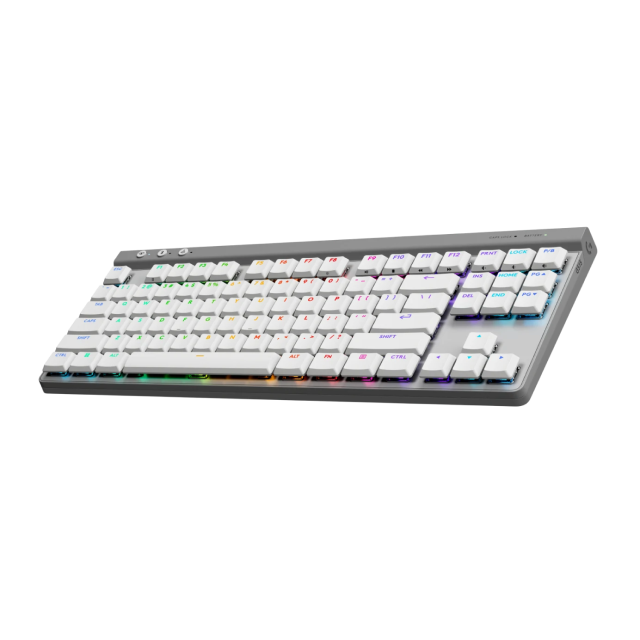 Teclado Mecánico Inalámbrico G515 LIGHTSPEED TKL | Receptor USB / Bluetooth / Cable | Switch Táctil | Color Blanco | Inglés | 920-012535