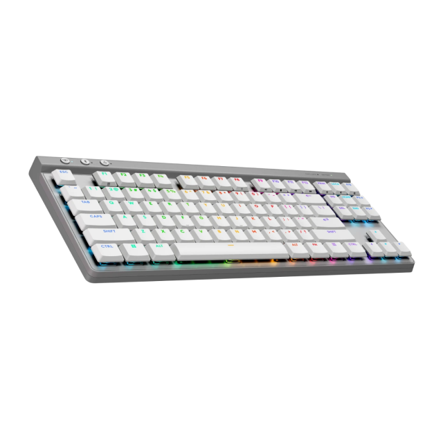 Teclado Mecánico Inalámbrico G515 LIGHTSPEED TKL | Receptor USB / Bluetooth / Cable | Switch Táctil | Color Blanco | Inglés | 920-012535