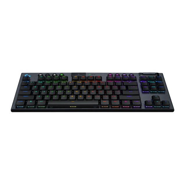 Teclado Mecánico Inalámbrico Logitech G915 X LIGHTSPEED TKL | 80% | Switch Táctil | Teclas Multimedia | Conexión Trimodo 2.4 GHz / Bluetooth / Cable | RGB | Negro | Inglés | 920-012715