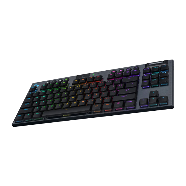 Teclado Mecánico Inalámbrico Logitech G915 X LIGHTSPEED TKL | 80% | Switch Táctil | Teclas Multimedia | Conexión Trimodo 2.4 GHz / Bluetooth / Cable | RGB | Negro | Inglés | 920-012715
